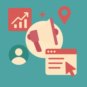 Social media marketing icons.
